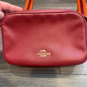Coach Red Leather Crossbody Bag